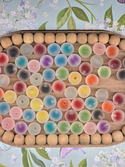 Frosted Candy Core Beads – Mixed Colors